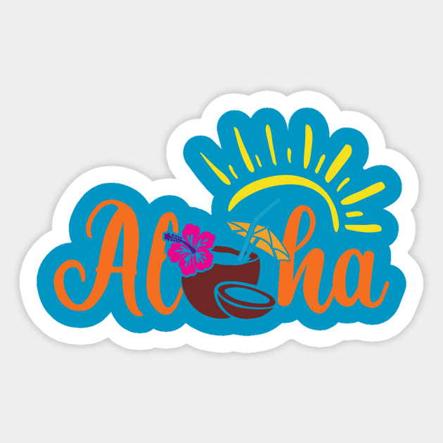 Aloha Sticker by Sabahmd